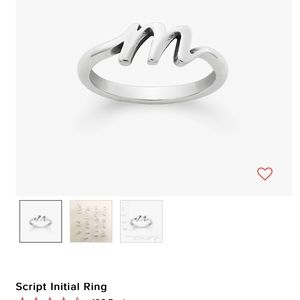 James Avery M initial ring
